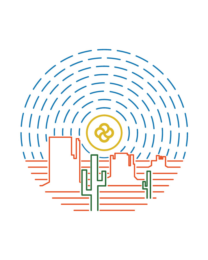 Desert Shirt Graphic Monument Valley White Bloom Outerwear