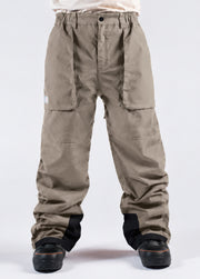 Baggy snowboard pant brown - front view