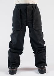 Men's black baggy waterproof snowboard pants