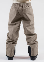 Brown snowboard shell pants - back view