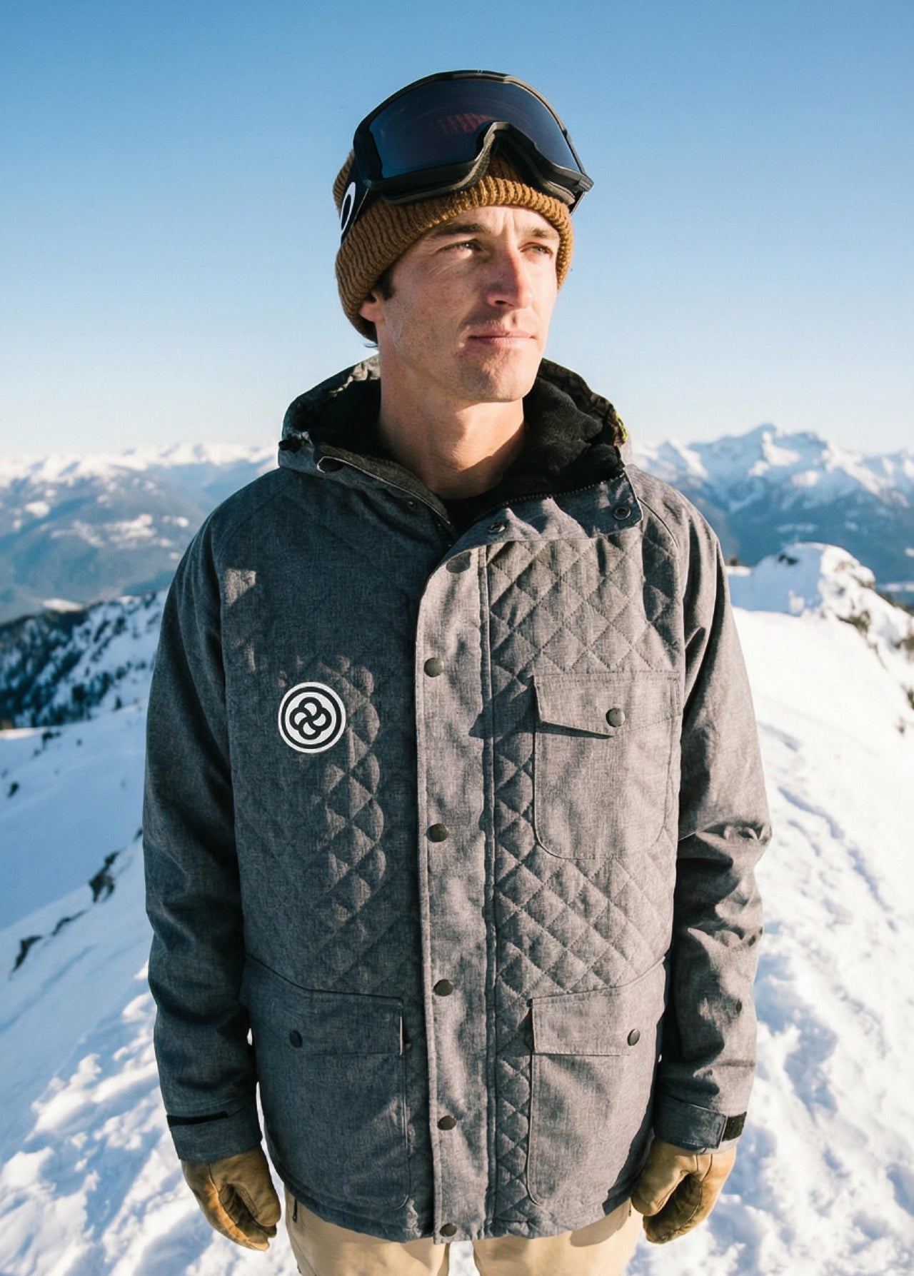 Brush Quilted Jacket - Gray