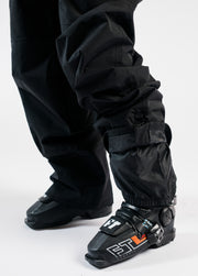 Team ski pant with boot gaiter and adjustable hem