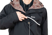 Mens Waterproof anorak ski and snowboard jacket for winter from Bloom Outerwear color black phone pocket